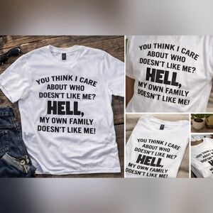 White Graphic T-Shirt with Bold Text